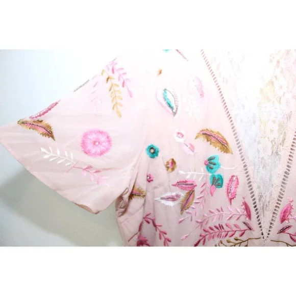 NWT Frock & Frill Allover Embroidered Maxi Dress Beaded Plus Size 24 H14122 - Picture 8 of 12